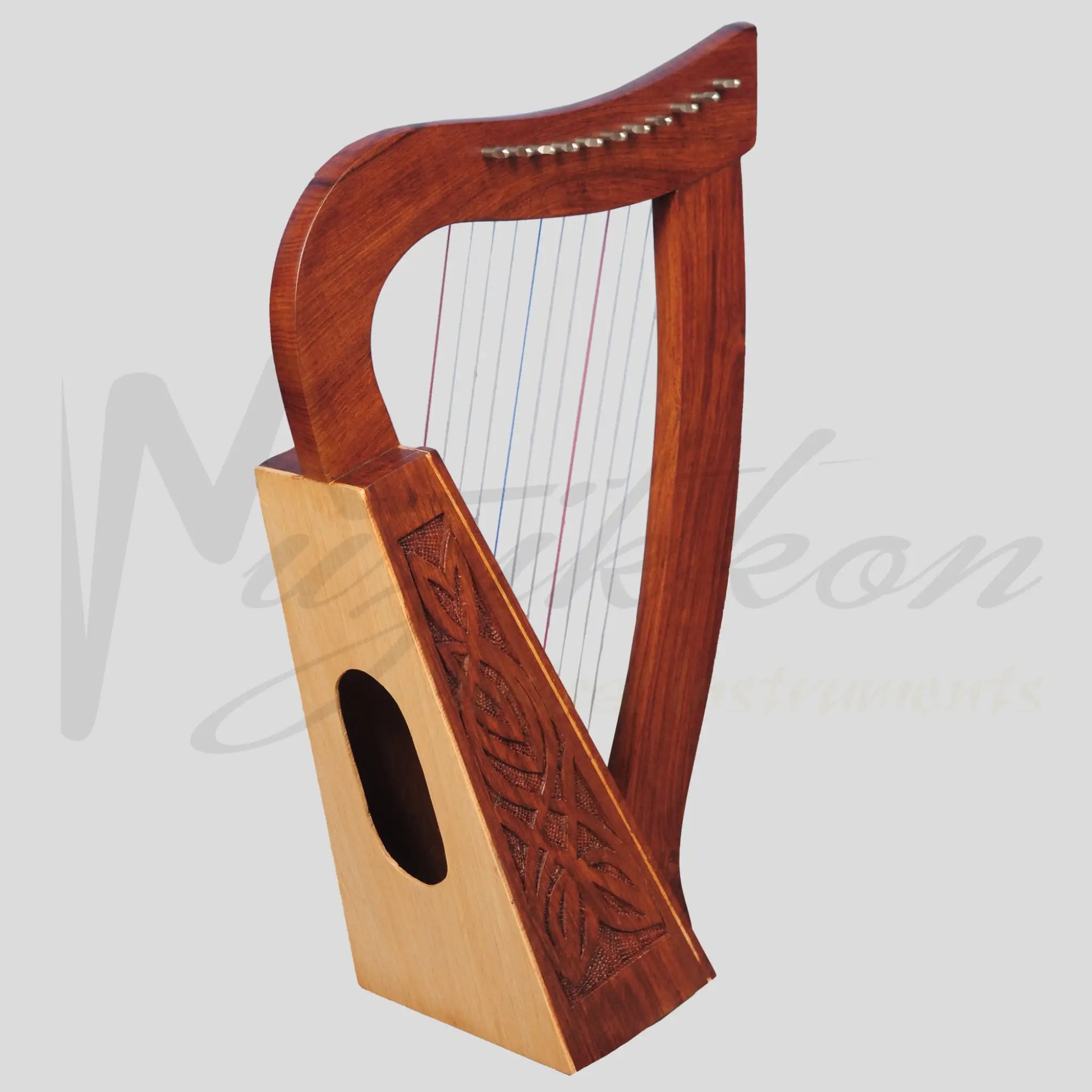 Muzikkon O’carolan Harp 11 String Rosewood Knotwork