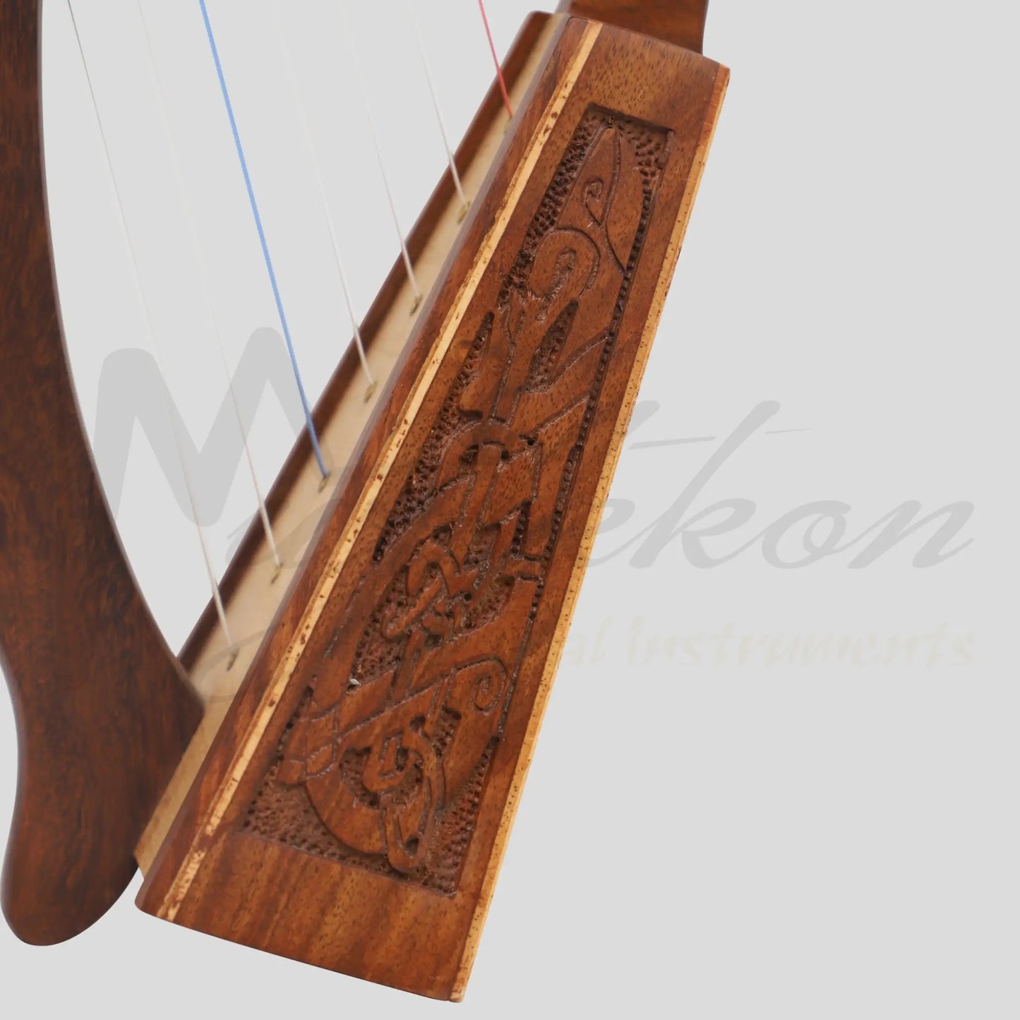 Muzikkon O’carolan Harp 7 String Rosewood Celtic Dragon