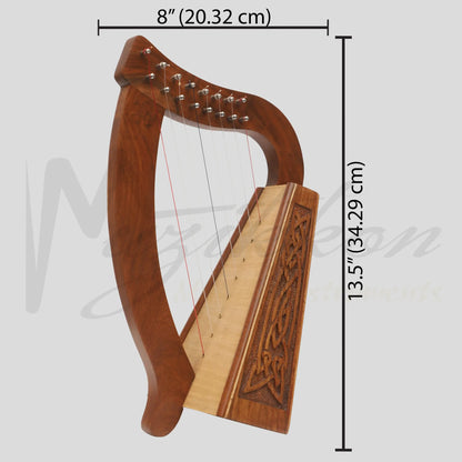 Muzikkon O’carolan Harp 8 Strings Rosewood Knotwork