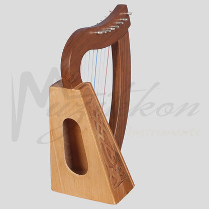 Muzikkon O’carolan Harp 8 Strings Walnut Knotwork