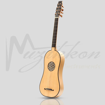 Muzikkon Renaissance Guitar 4 Course Variegated Maple Ebony