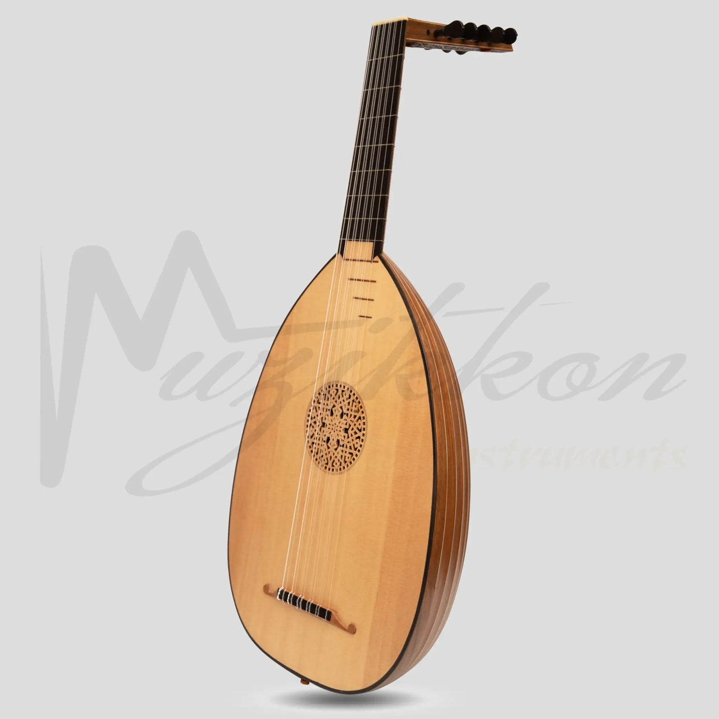 Muzikkon Renaissance Lute 6 Course Deluxe Right Hand After Hieber Walnut