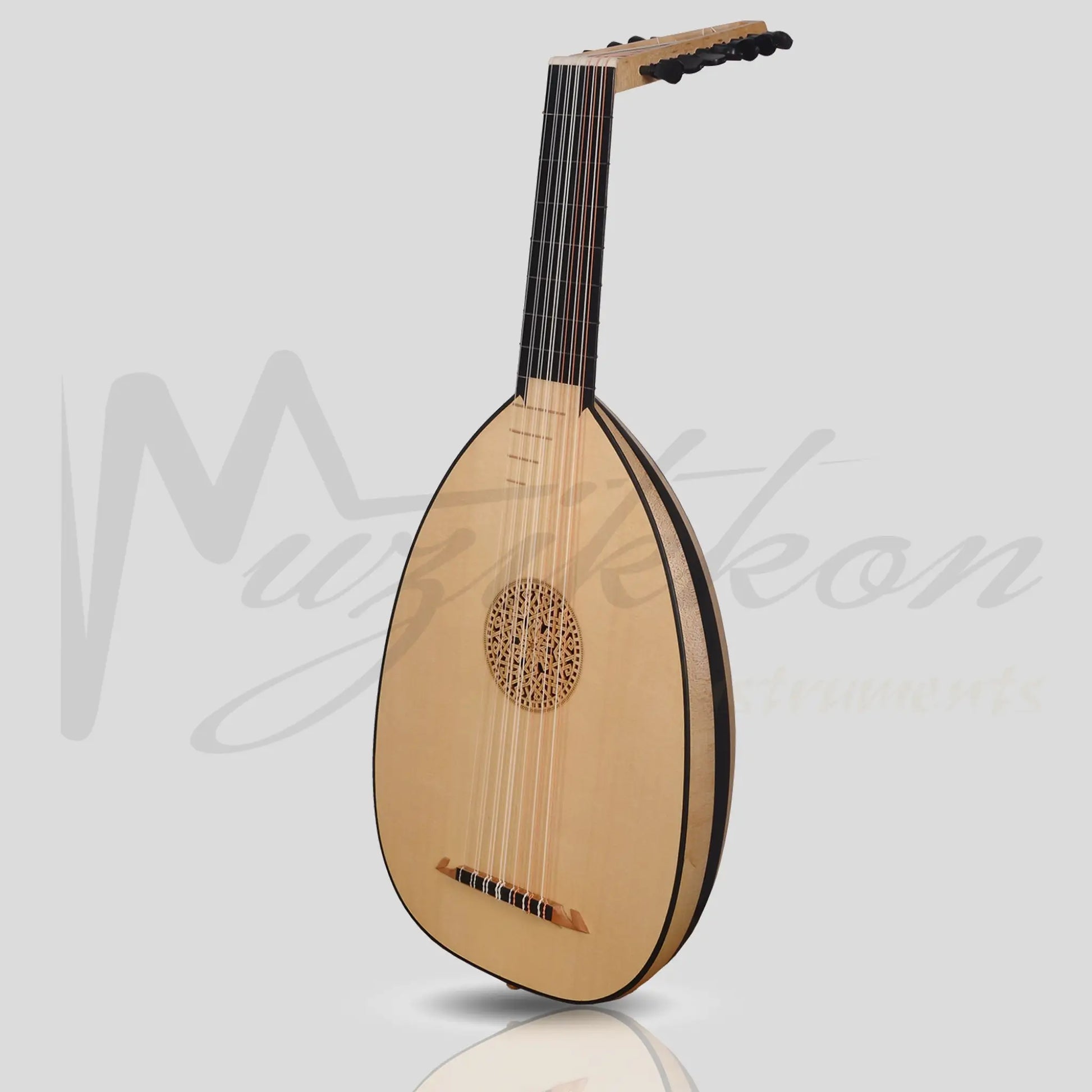 Muzikkon Renaissance Lute 7 Course Left Hand After Hieber Maple Ebony