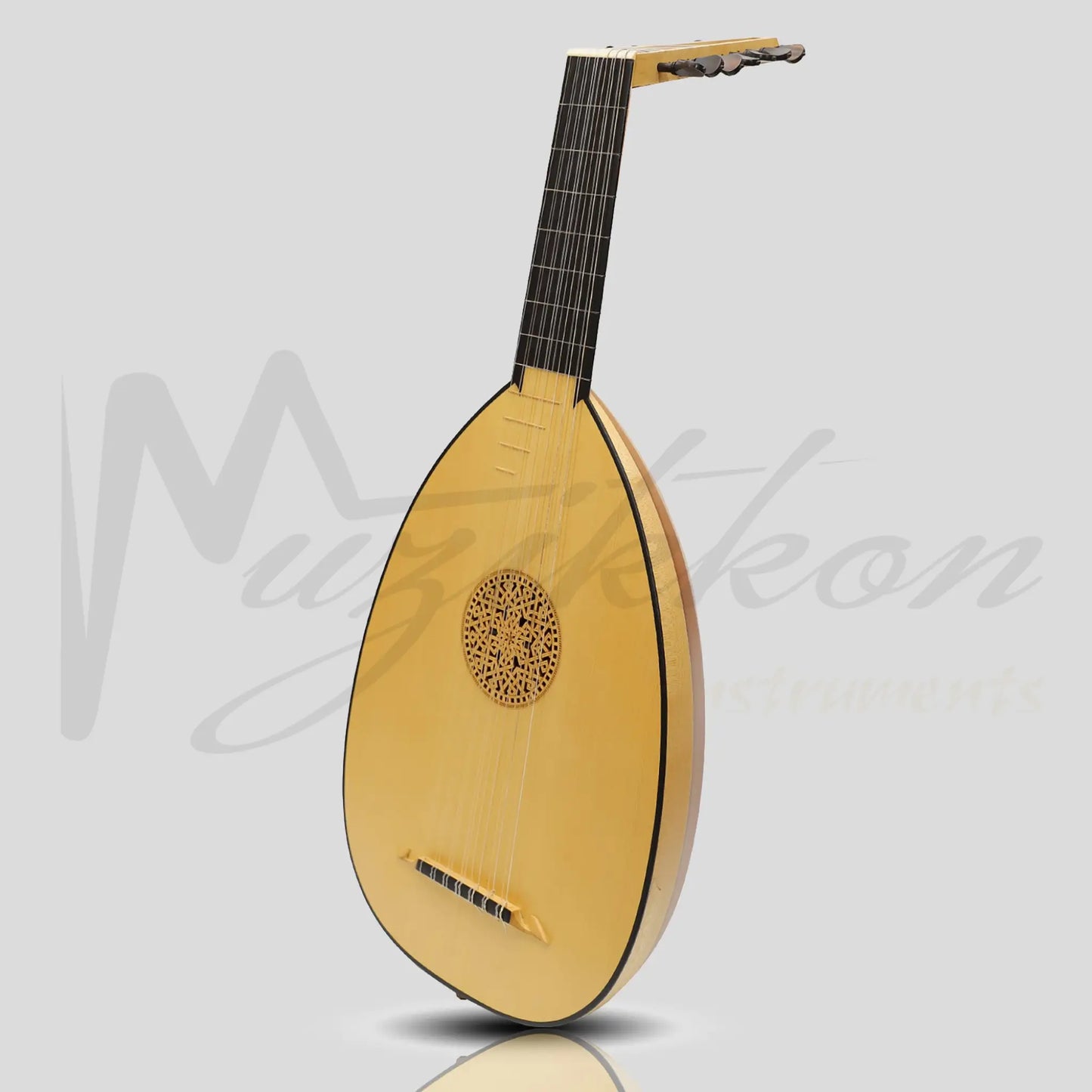 Muzikkon Renaissance Lute 7 Course Left Hand After Hieber Maple Walnut