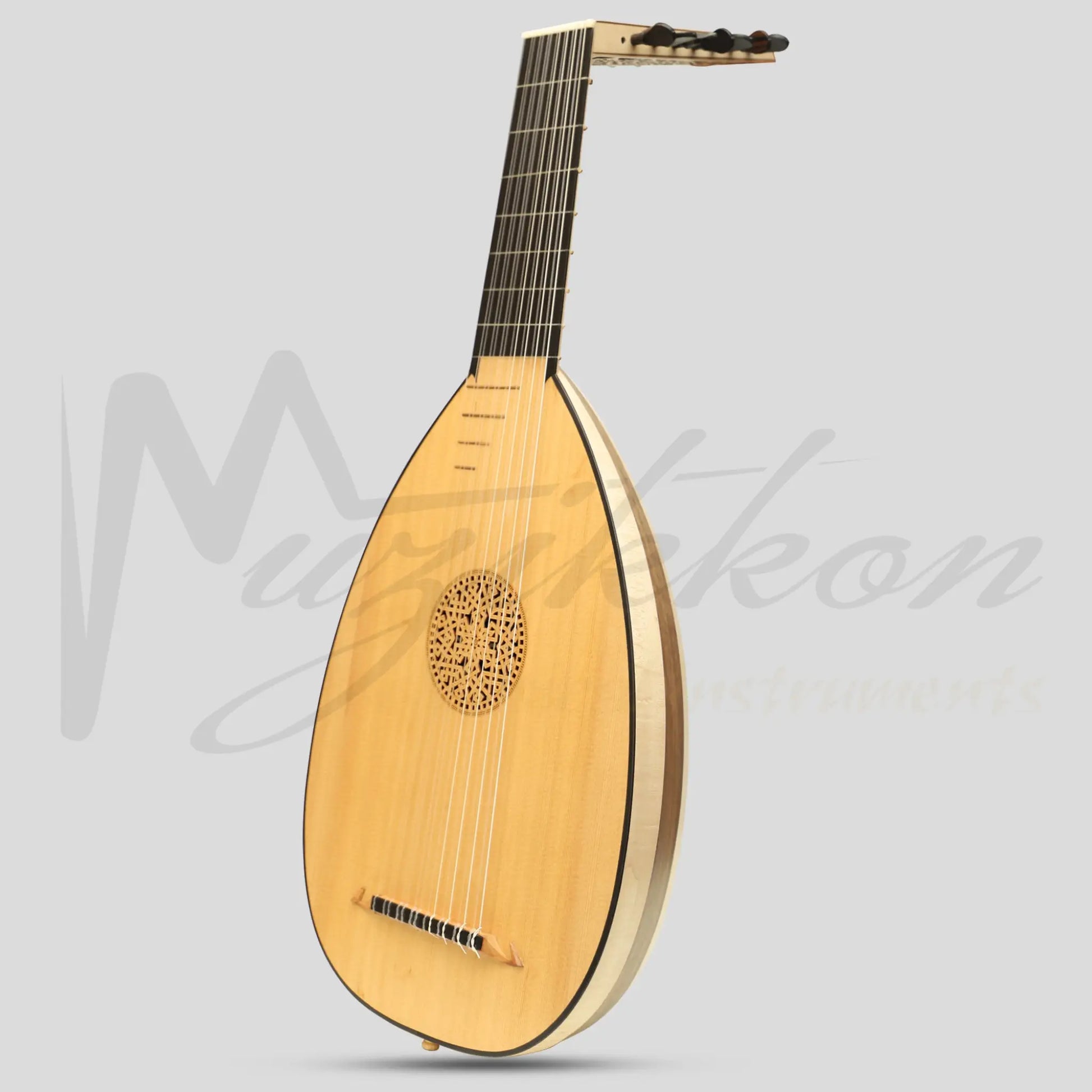 Muzikkon Renaissance Lute 8 Course Left Hand After Hieber Maple/Walnut