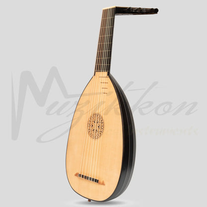 Muzikkon Renaissance Lute 8 Course Right Hand After Hieber Ebony