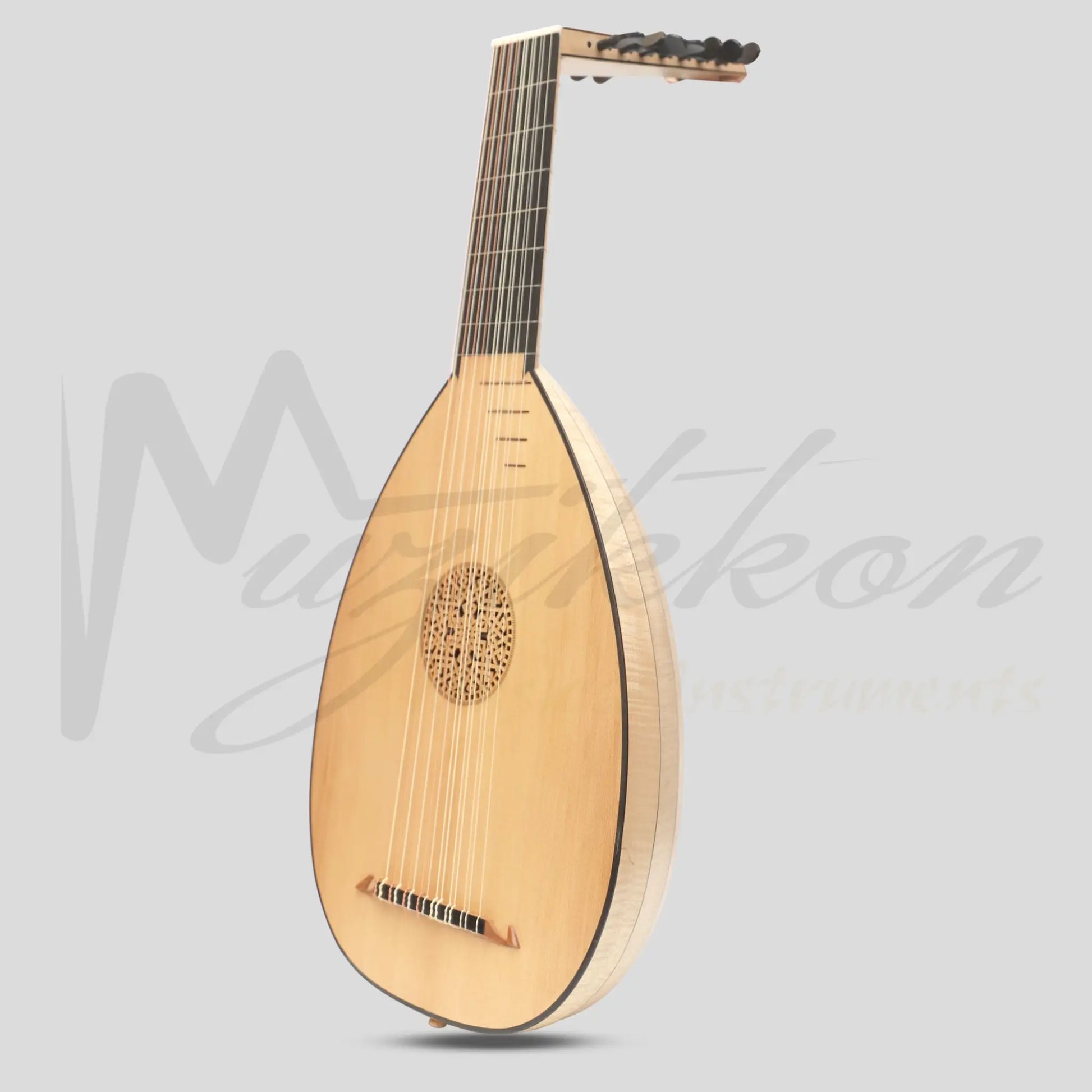 Muzikkon Renaissance Lute 8 Course Right Hand After Hieber Flame Maple