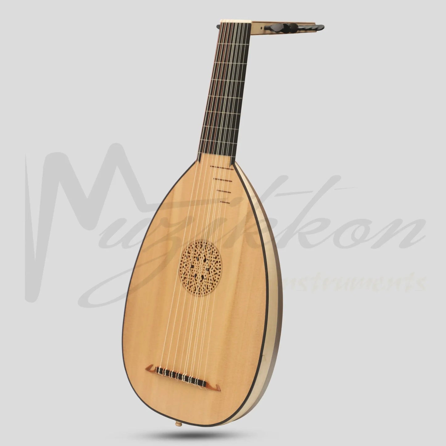 Muzikkon Renaissance Lute 8 Course Right Hand After Hieber Maple/Walnut Lute