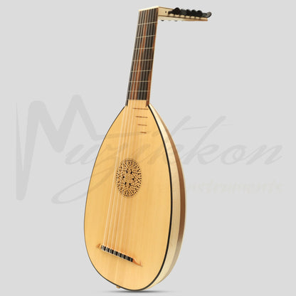 Muzikkon Renaissance Lute 8 Course Right Hand After Hieber Maple/Walnut Lute