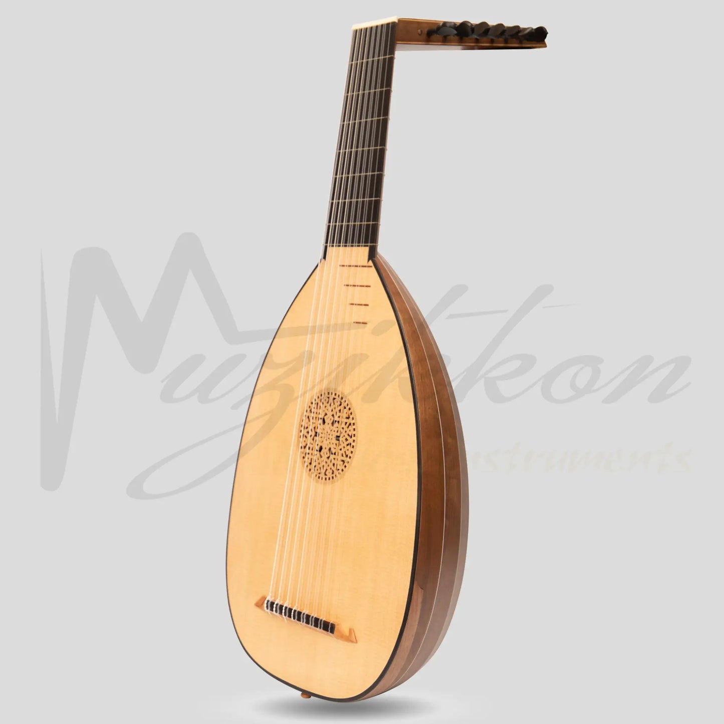 Muzikkon Renaissance Lute 8 Course Right Hand After Hieber Walnut