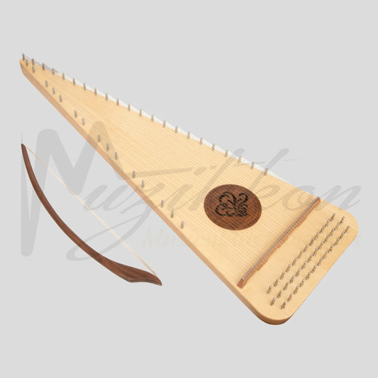 Muzikkon Round Back Bowed Psaltery Baritone Lacewood