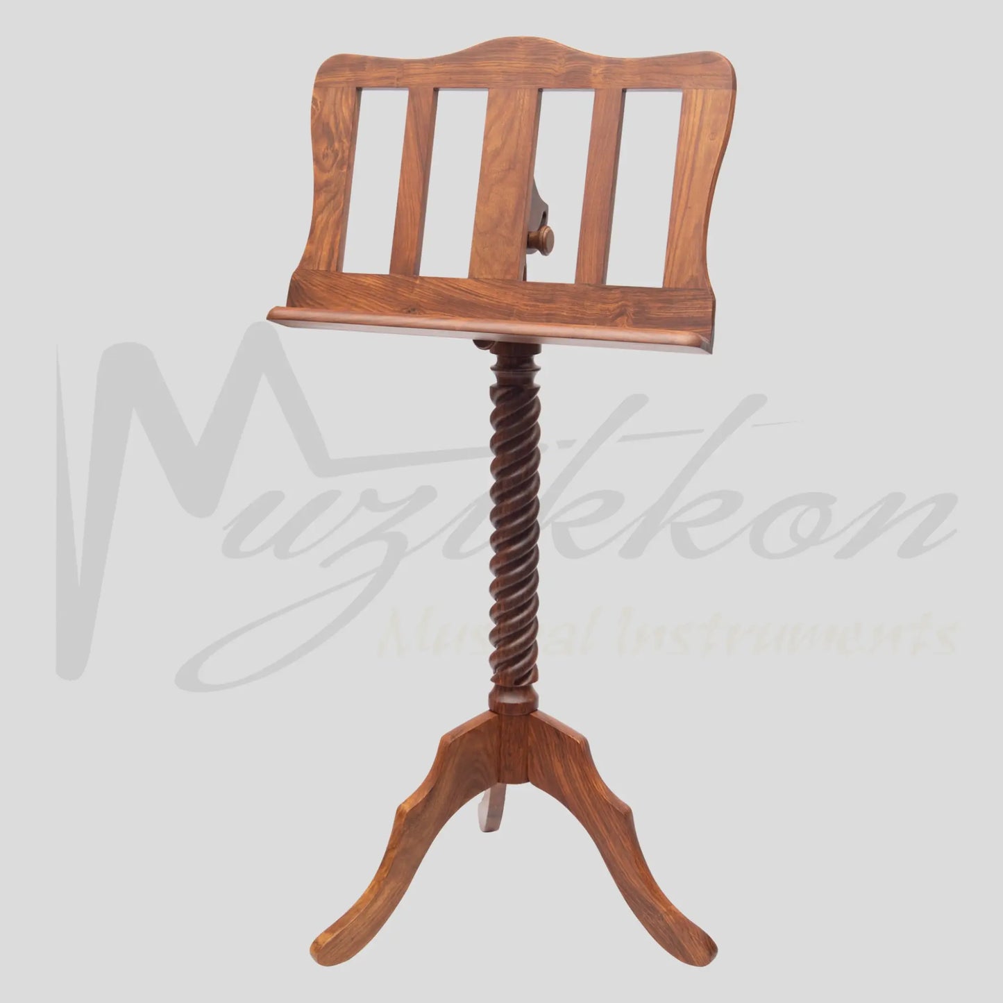 Muzikkon Single Tray Sprial Music Stand Rosewood