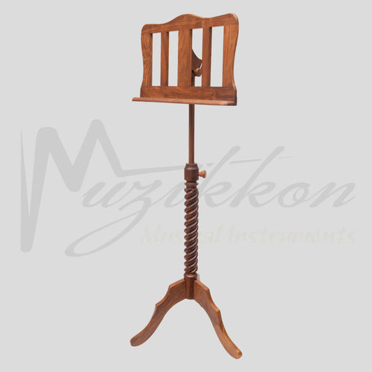 Muzikkon Single Tray Sprial Music Stand Rosewood