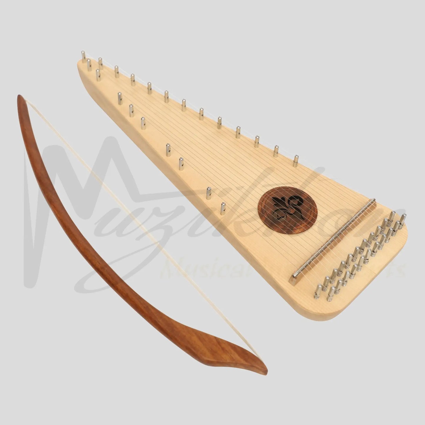 Muzikkon Soprano Bowed Psaltery Roundback Lacewood