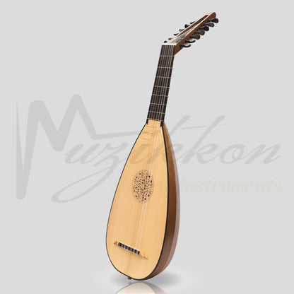 Muzikkon Travel Lute 7 Course Left Hand Walnut