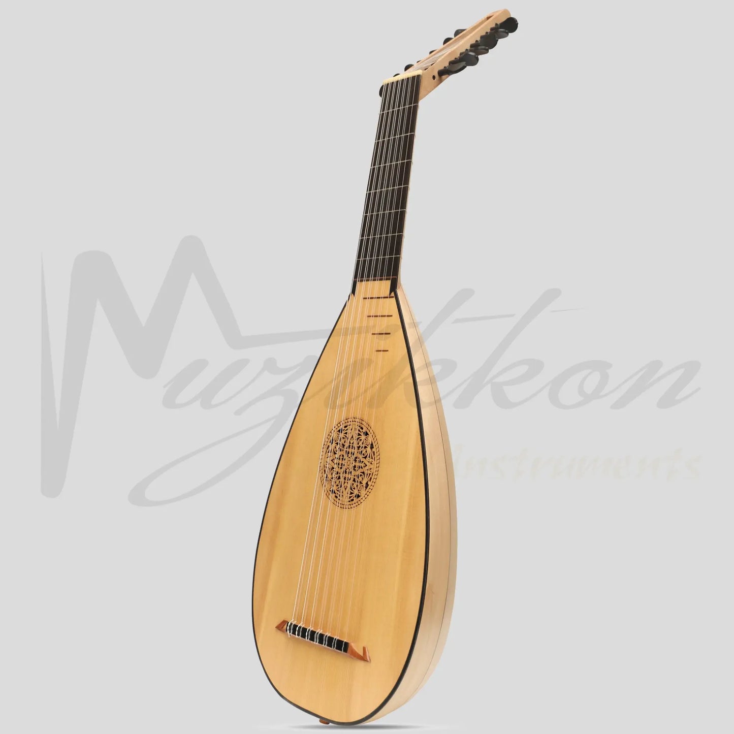 Muzikkon Travel Lute 7 Course Right Hand Lacewood