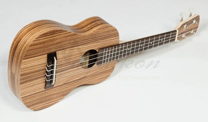 Muzikkon Zebrano Ukulele 4 String Tenor