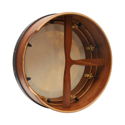 Muzikkon 14”x5" (35.5x12.5 cm) Premium Celtic Irish Bodhran With Easy Tune System Deep Rim T- Bar & Taped Finish