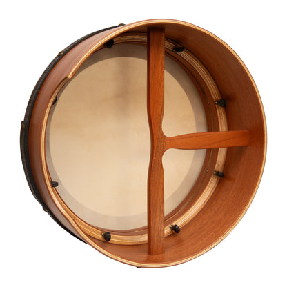 Muzikkon 14”x6" Premium Celtic Irish Bodhran with Easy Tune System Deep Rim T-BAR & Taped Finish