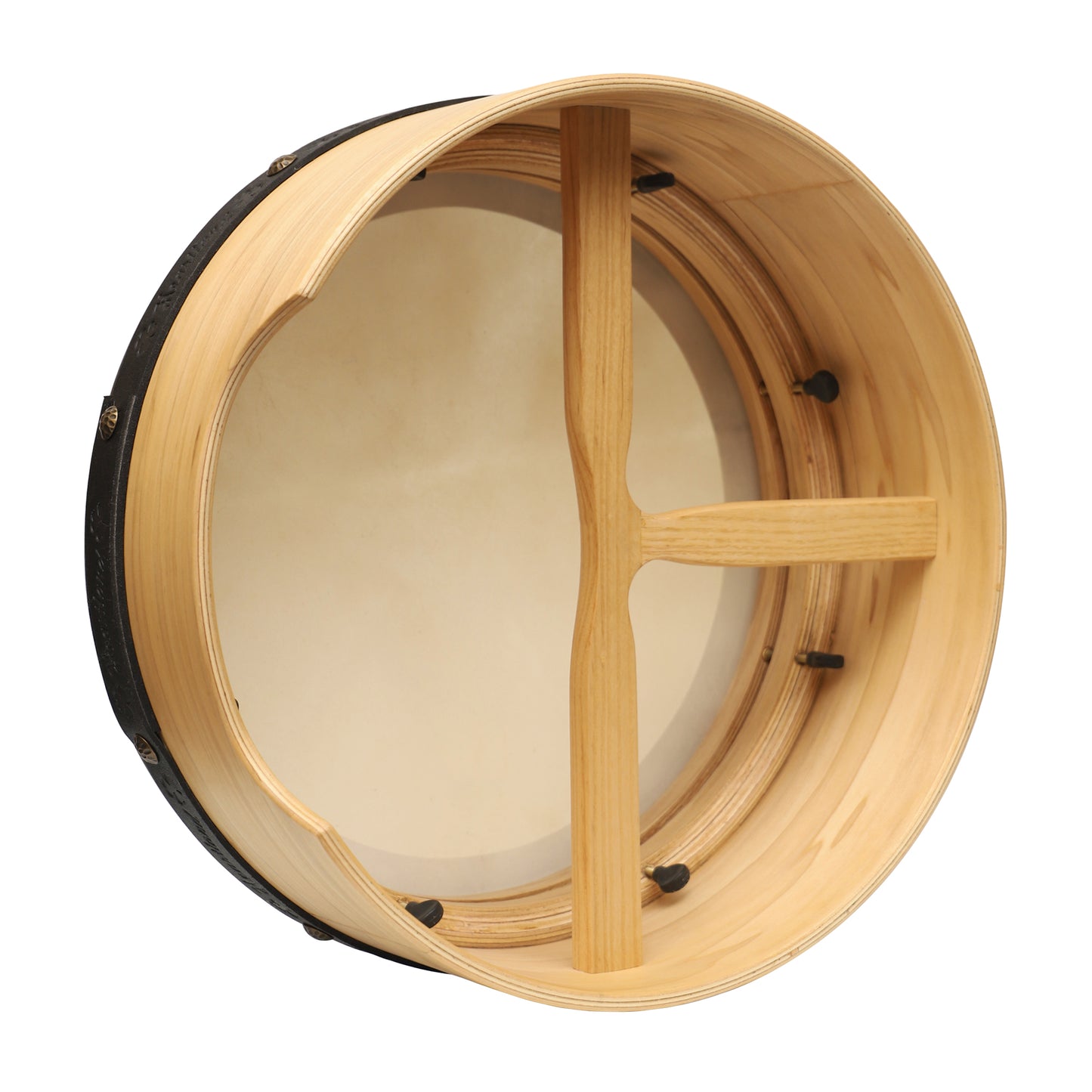 Muzikkon 14”x6" Premium Celtic Irish Bodhran with Easy Tune System Deep Rim T-BAR & Taped Finish