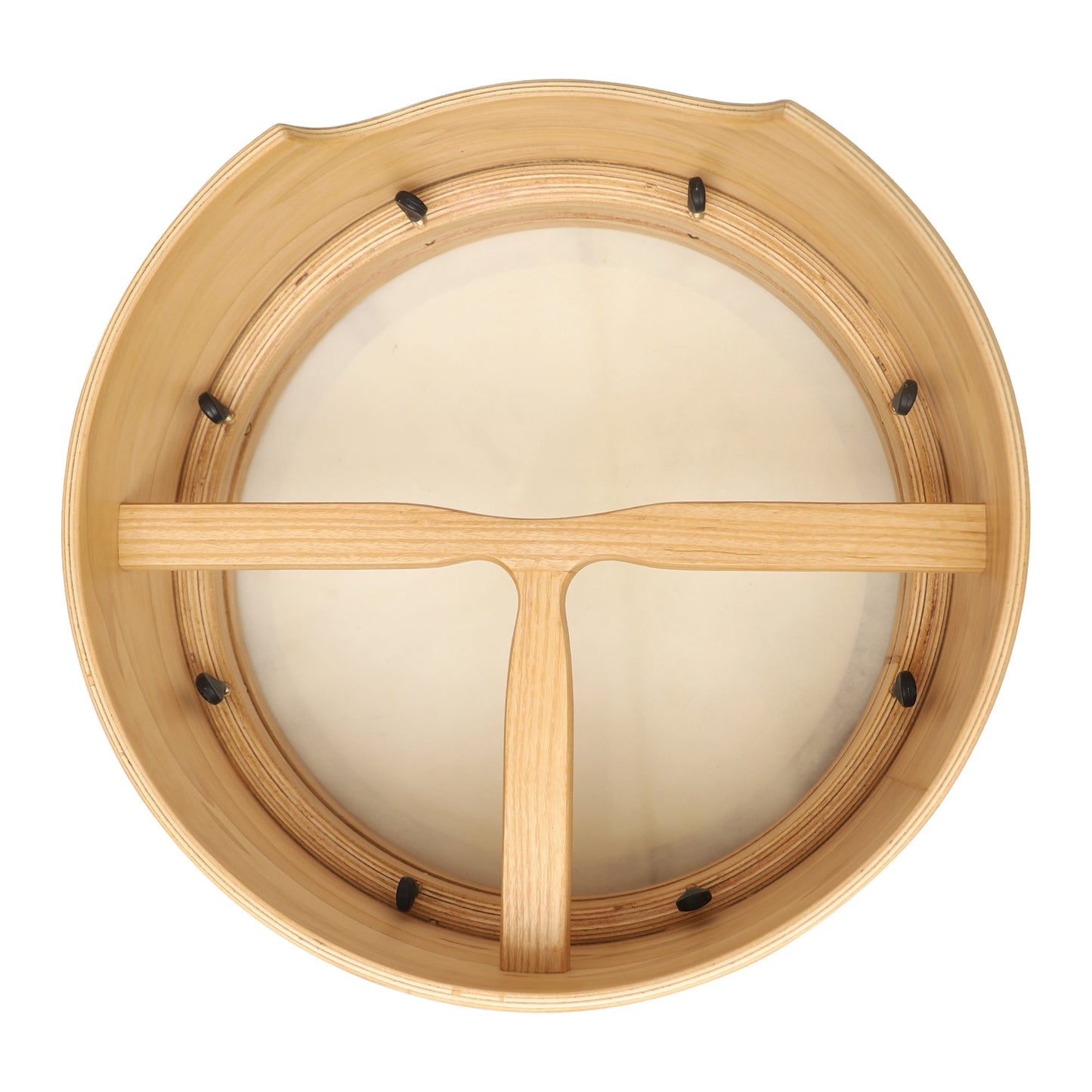 Muzikkon 14”x6" Premium Celtic Irish Bodhran with Easy Tune System Deep Rim T-BAR & Taped Finish