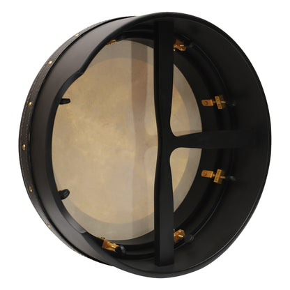 Muzikkon 15”x5" (38x12.5 cm) Premium Celtic Irish Bodhran With Easy Tune System Deep Rim T- Bar & Taped Finish