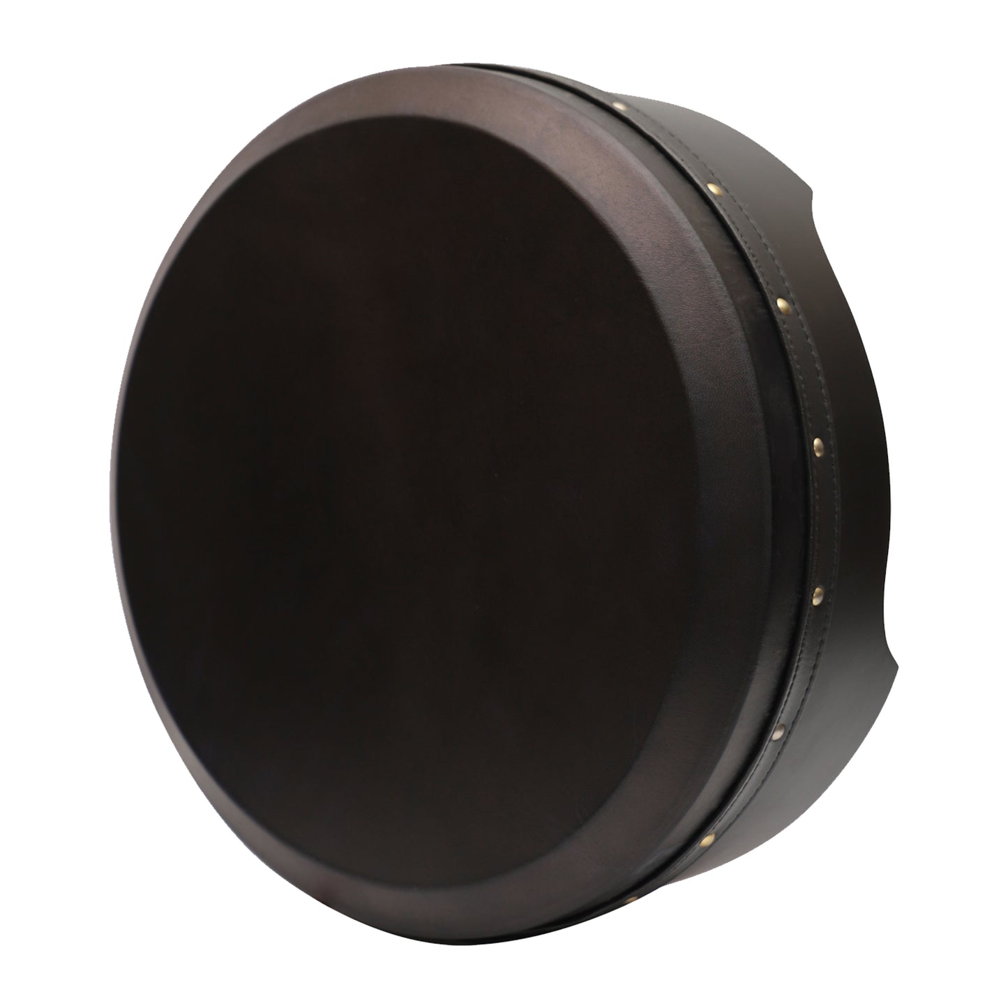 Muzikkon 15"x5" (38x12,5 cm) Premium Celtic Irish Bodhran Finitura nera con sistema Easy Tune Deep Rim T-Bar Pelle nera