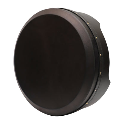 Muzikkon 15"x5" (38x12,5 cm) Premium Celtic Irish Bodhran Black Finish mit Easy Tune System Deep Rim T-Bar Black Skin