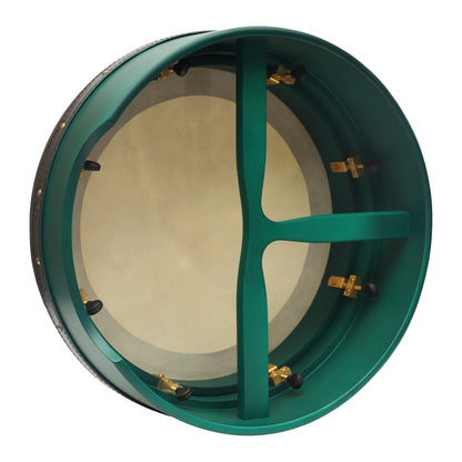 Muzikkon 15”x5" (38x12.5 cm) Premium Celtic Irish Bodhran With Easy Tune System Deep Rim T- Bar & Taped Finish