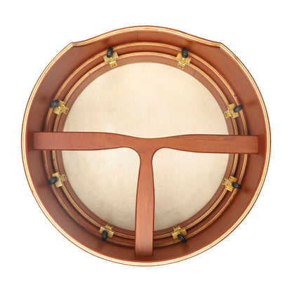 Muzikkon 15”x5" (38x12.5 cm) Premium Celtic Irish Bodhran With Easy Tune System Deep Rim T- Bar & Taped Finish