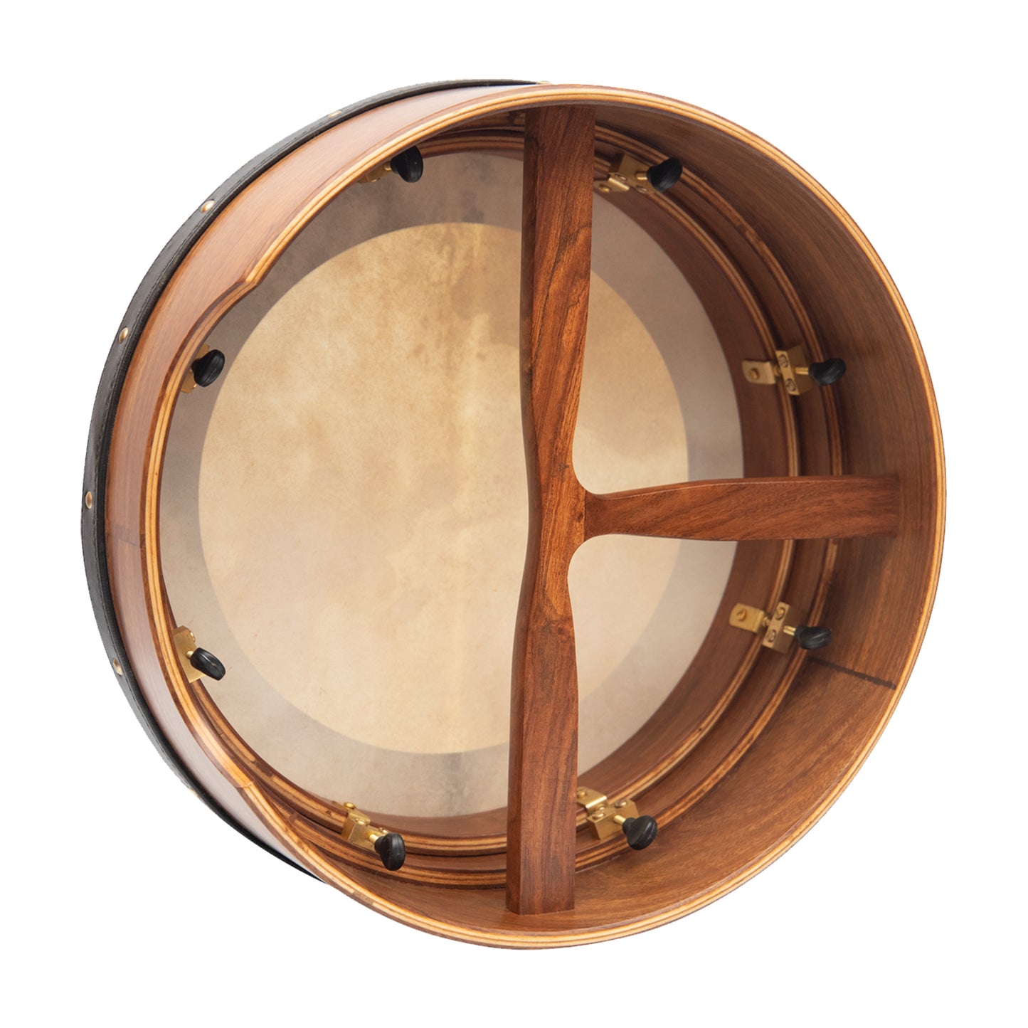 Muzikkon 15”x5" (38x12.5 cm) Premium Celtic Irish Bodhran With Easy Tune System Deep Rim T- Bar & Taped Finish