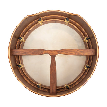 Muzikkon 15”x5" (38x12.5 cm) Premium Celtic Irish Bodhran With Easy Tune System Deep Rim T- Bar & Taped Finish