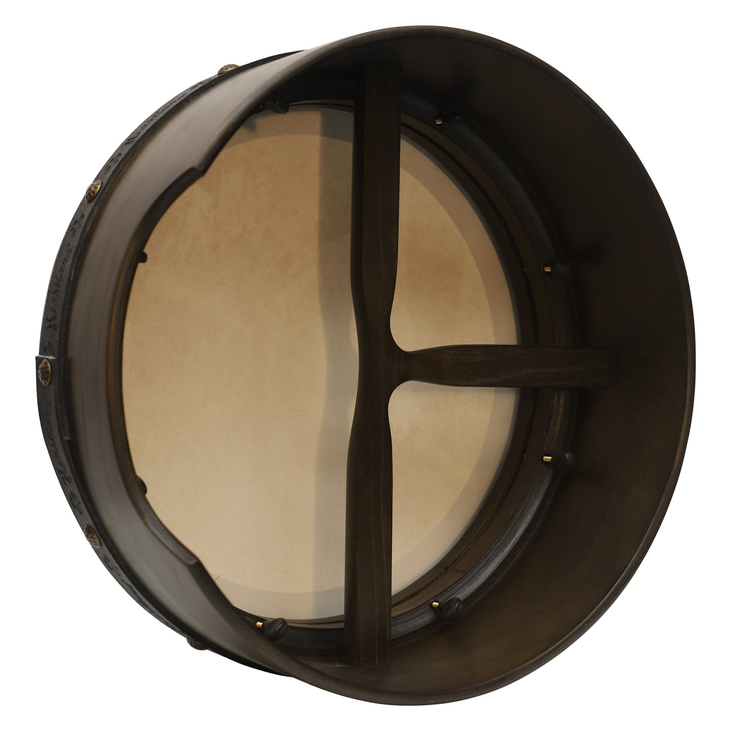 Muzikkon 16 "x6" Premium Celtic Irish Bodhran con Easy Tune System Deep Rim T-BAR e Finitura Tapped