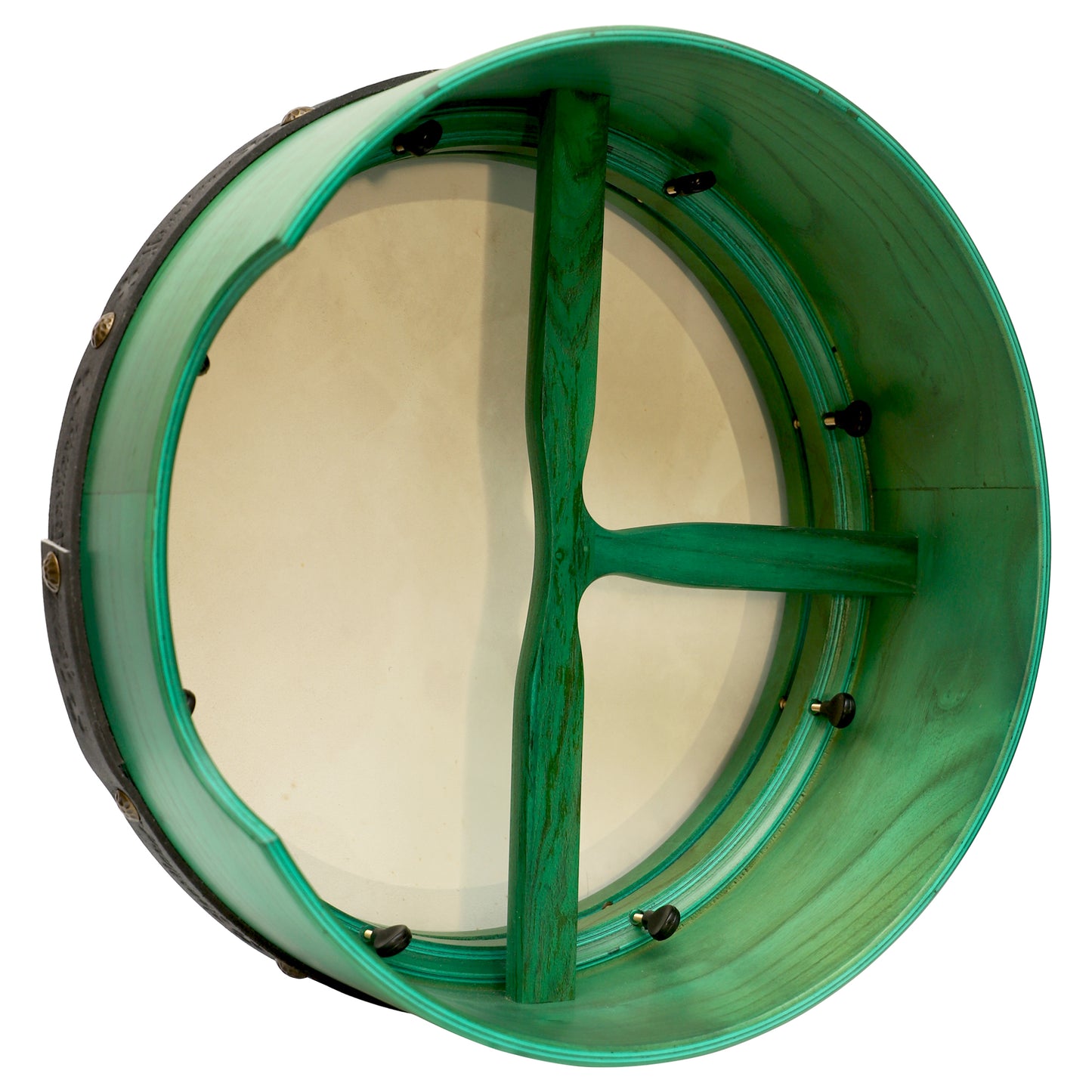 Muzikkon 15”x6" Premium Celtic Irish Bodhran with Easy Tune System Deep Rim T-BAR & Taped Finish