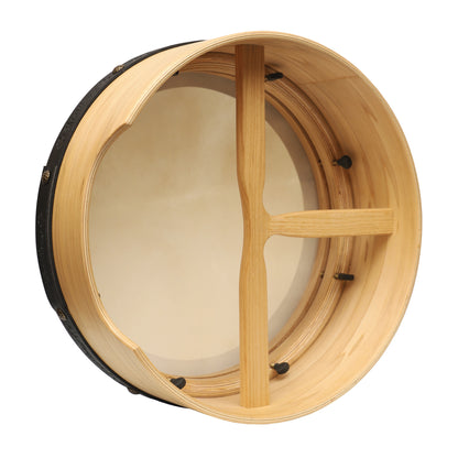 Muzikkon 15”x6" Premium Celtic Irish Bodhran with Easy Tune System Deep Rim T-BAR & Taped Finish