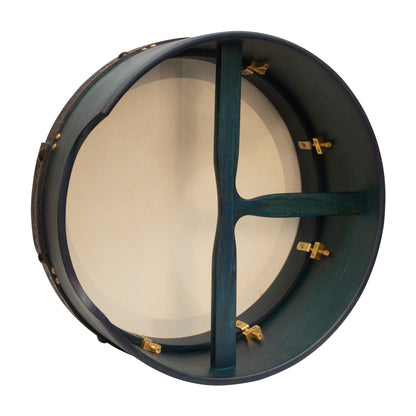 Muzikkon 16 "X6" Heartland Tunable Irish Bodhran Drum Deep Rim con T-BAR & Taped Finish Deep Tune