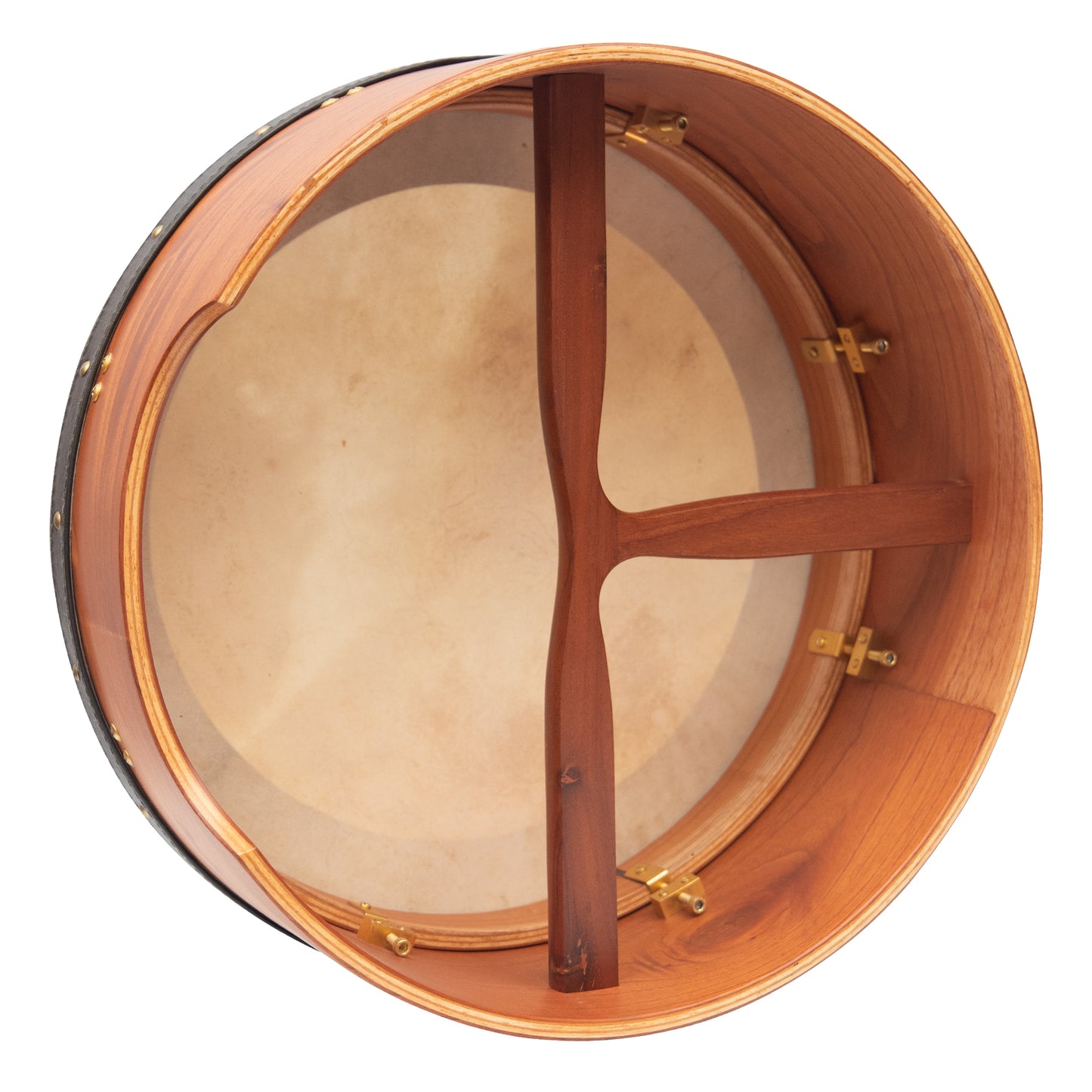 Muzikkon 16 "X6" Heartland Tunable Irish Bodhran Drum Deep Rim con T-BAR & Taped Finish Deep Tune