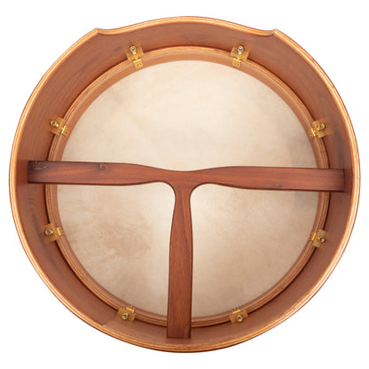 Muzikkon 16 "X6" Heartland Tunable Irish Bodhran Drum Deep Rim con T-BAR & Taped Finish Deep Tune