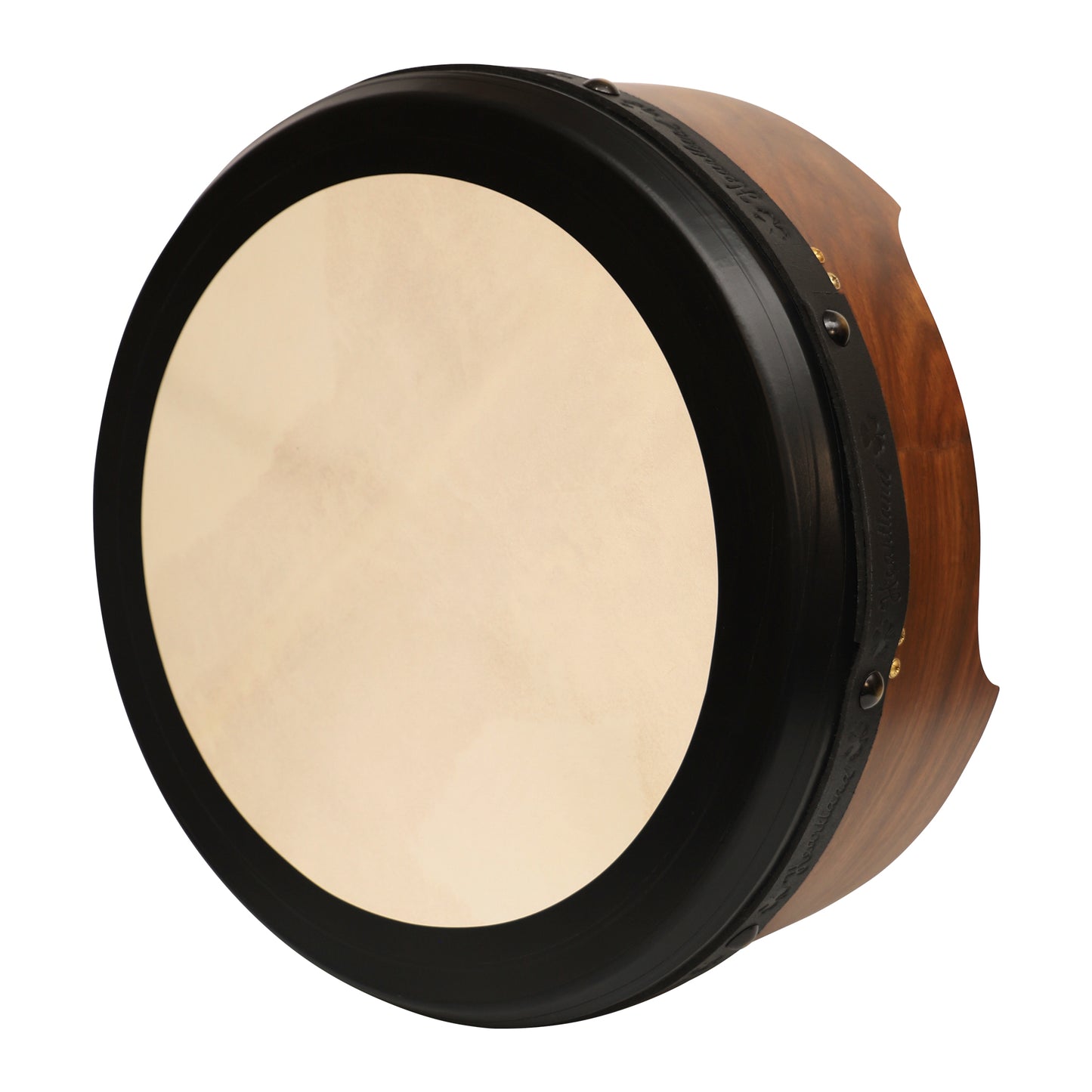 Muzikkon 16 "X6" Heartland Tunable Irish Bodhran Drum Deep Rim con T-BAR & Taped Finish Deep Tune