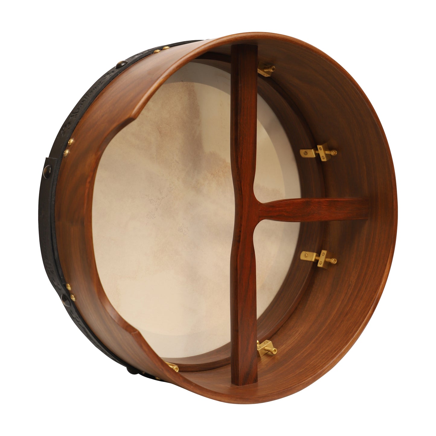 Muzikkon 16"X6" Heartland Tunable Irish Bodhran Drum Deep Rim with T-BAR & Taped Finish Deep Tune, Celtic Irish Bodhran