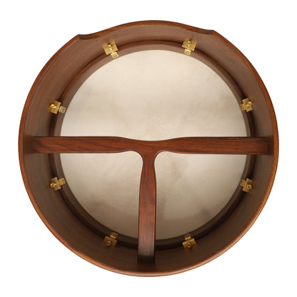 Muzikkon 16"X6" Heartland Tunable Irish Bodhran Drum Deep Rim with T-BAR & Taped Finish Deep Tune, Celtic Irish Bodhran