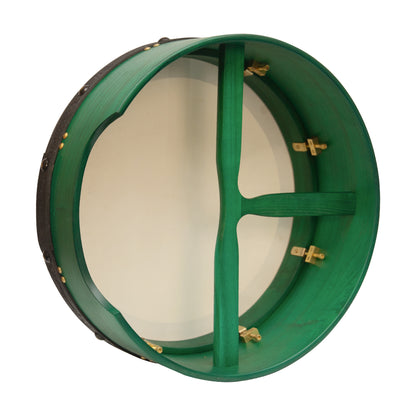 Muzikkon 16"X6" Heartland Tunable Irish Bodhran Drum Deep Rim with T-BAR & Taped Finish Deep Tune, Celtic Irish Bodhran