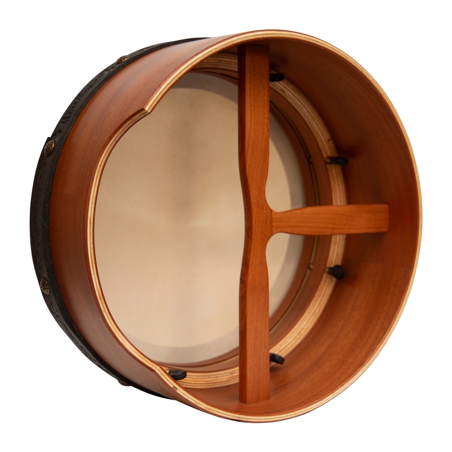 Muzikkon 16"x6" Premium Celtic Irish Bodhran mit Easy Tune System Deep Rim T-BAR & Taped Finish