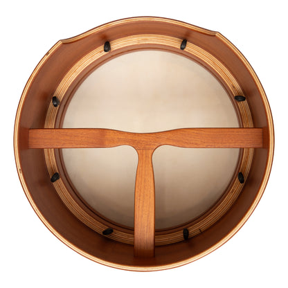 Muzikkon 16 "x6" Premium Celtic Irish Bodhran con Easy Tune System Deep Rim T-BAR e Finitura Tapped