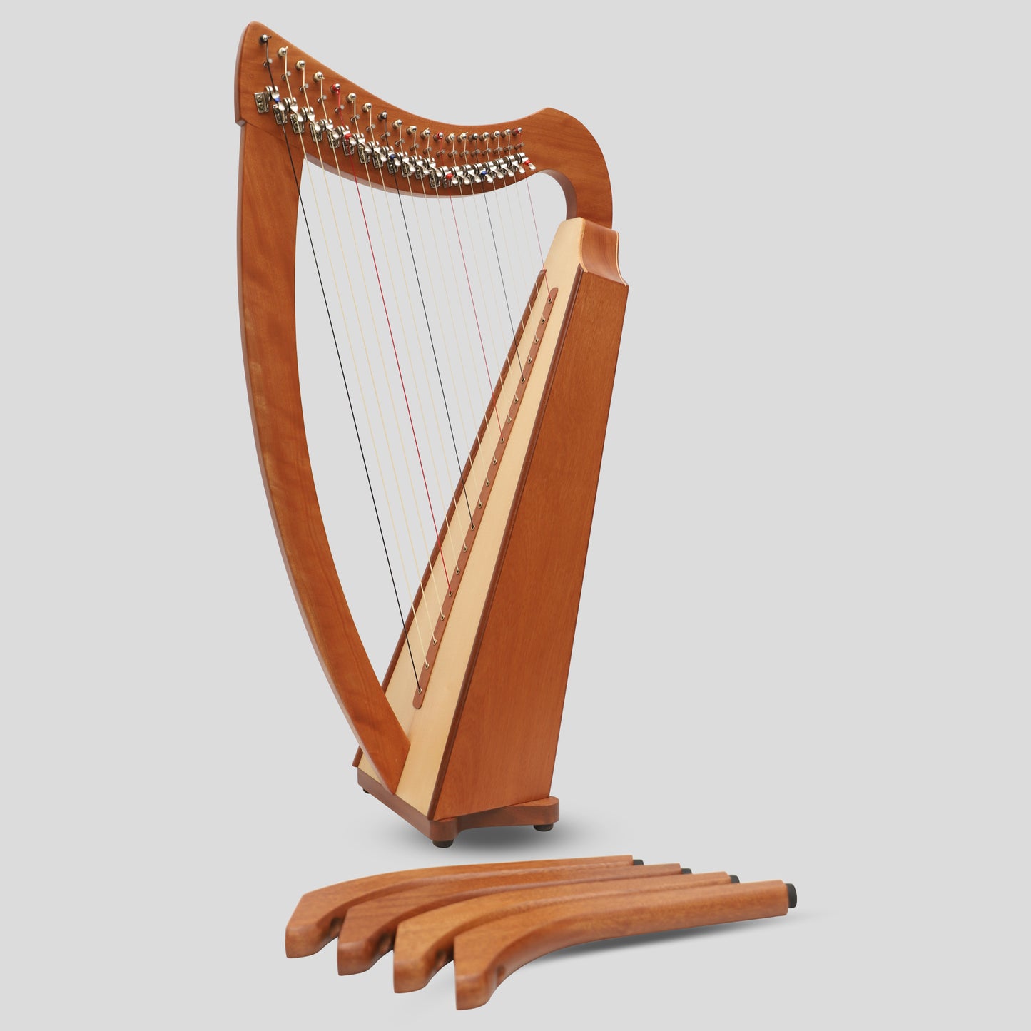 Muzikkon 19 String Trinity Cèilidh Harp Mahogany