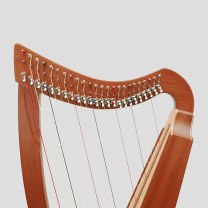 Muzikkon 24 Saiten Trinity Ceilidh Harfe Mahagoni