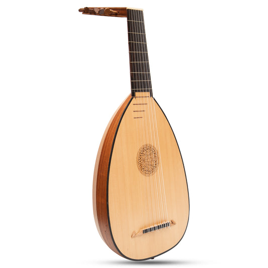 Muzikkon Descant Lute 7 portate Variegato Palissandro Merletto Mancino