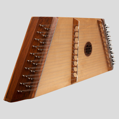 Muzikkon Double Strung 10-9 Hammered Dulcimer palissandro con martelli