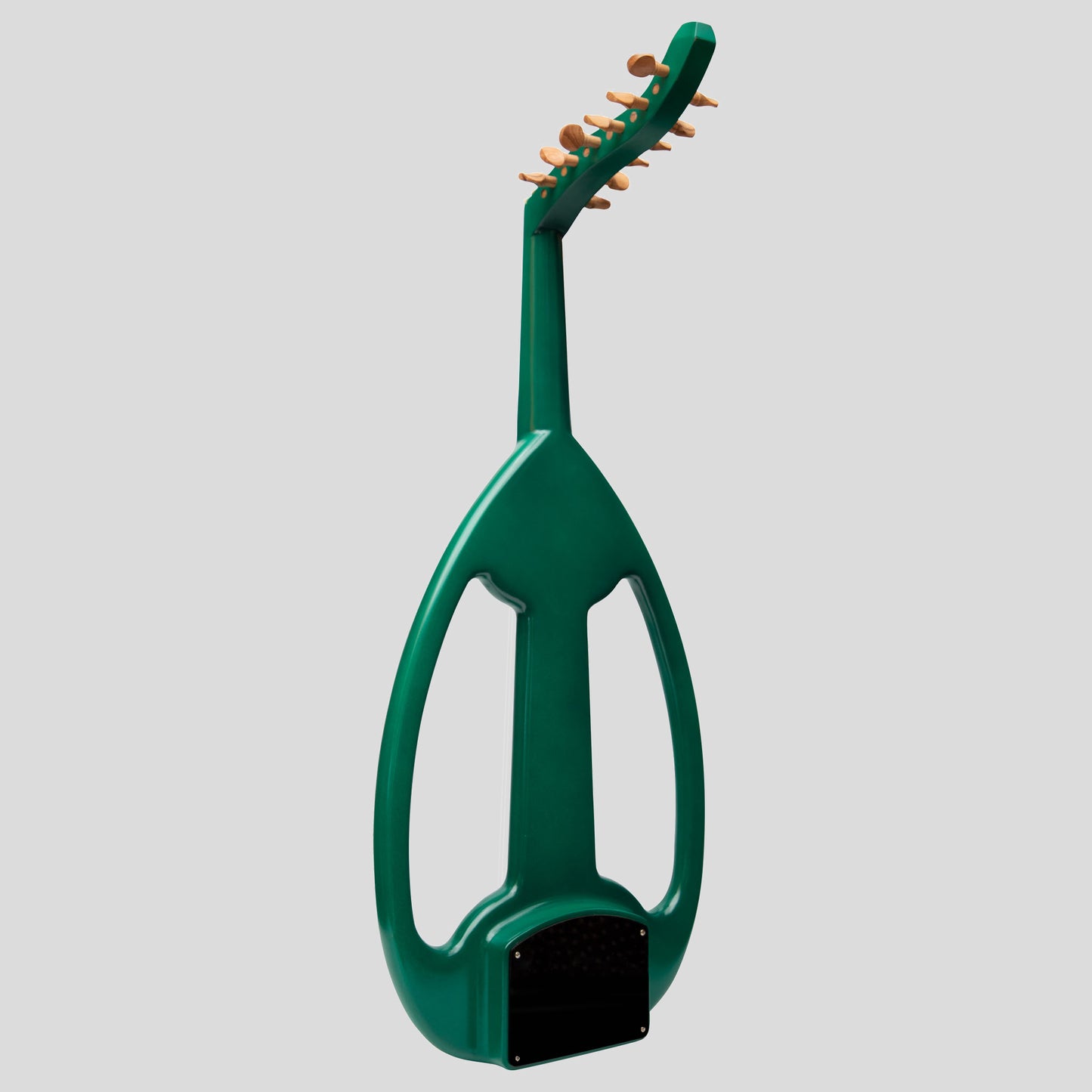 Muzikkon Elettrico Arabico Frame Oud con pioli, verde pizzo