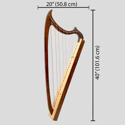 Muzikkon Gothic Harp 29 String Rosewood